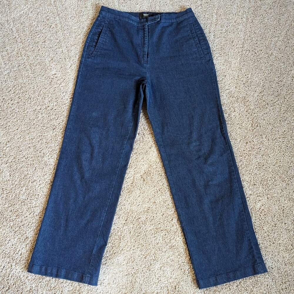 Vintage Jeans Womens 8 Blue Straight Leg Trouser Cotton Stretch 00s Vintage